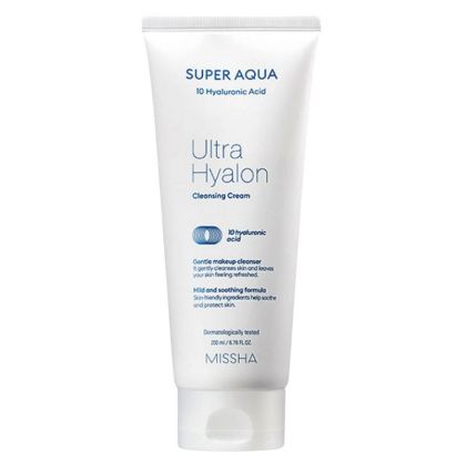 Почистващ крем с 10 вида хиалуронова киселина Missha Super Aqua Ultra Hyaluron Cleansing Cream 200ml 
