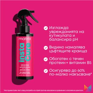 Спрей против накъсване за увредена и чувствителна коса Matrix Instacure Anti-Breakage Porosity Spray 200ml